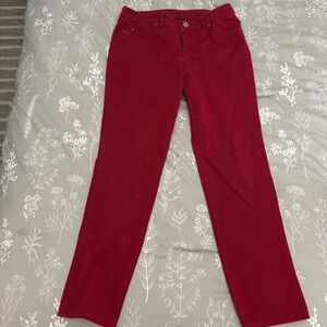 Women's Red Straight-Leg Pants